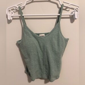 PINK by Victoria’s Secret Green Ribbed Tank Top